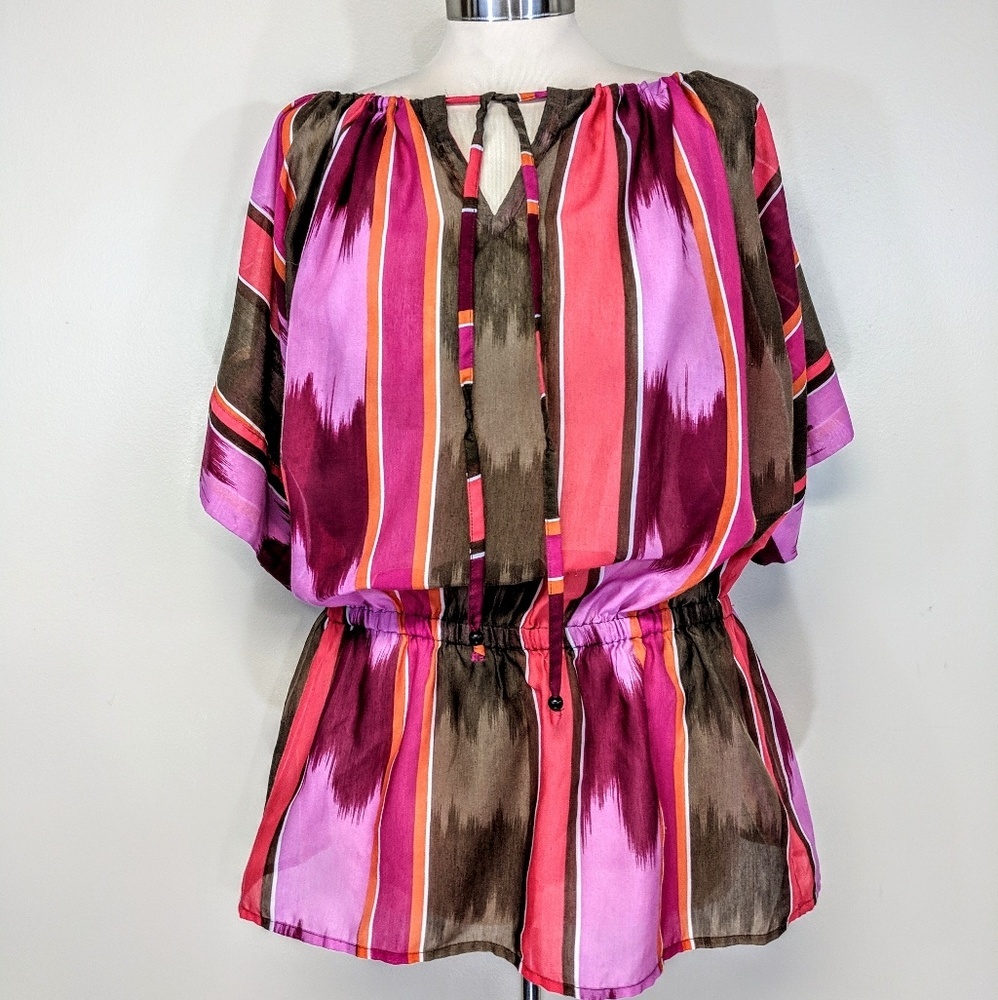 Boho Off the Shoulder Tunic Top Hippie Festival Cover-Up